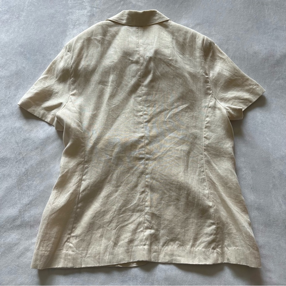 vintage 90s embassy row pure linen safari type jacket / size 10 - Picture 3 of 4